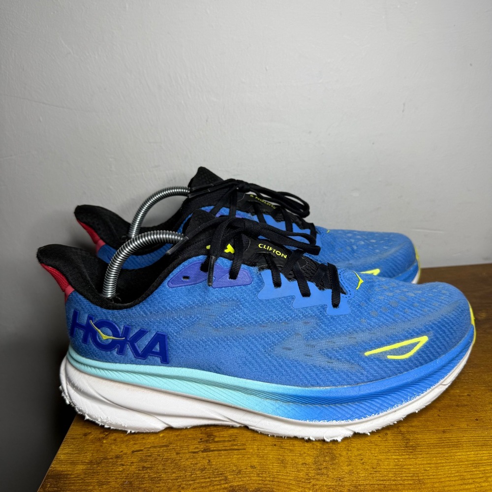 Hoka Clifton 9 Running Shoes Mens Size 10 Blue 1127895 VRTL